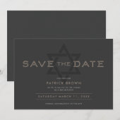 Invitation Bar Mitzvah Enregistrez la Date (Devant / Derrière)