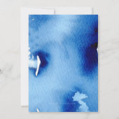 Invitation BAR MITZVAH étoile argent bleu aquarelle invitatio (Dos)