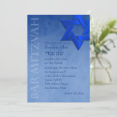 Invitation Bar Mitzvah Etoile Bleue Stylish de David Ombre (Debout devant)