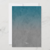 Invitation Bar Mitzvah Etoile bleue Turquoise élégante de Dav (Dos)