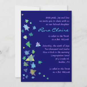 Invitation Bar Mitzvah étoile de David