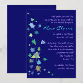Invitation Bar Mitzvah étoile de David (Devant / Derrière)