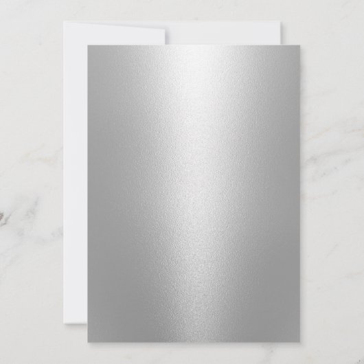 Invitation Bar Mitzvah Étoile de David Juive Moderne en Argen (Dos)