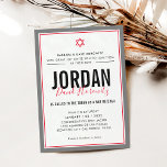 Invitation BAR MITZVAH étoile moderne garçon rouge gris simpl<br><div class="desc">par kat massard >>> kat@simplysweetPAPERIE.com <<< CONTACTEZ-MOI pour un libellé personnalisé ou pour ajouter des lignes en hébreu Aimez le design, mais souhaitez voir quelques changements - un autre jeu de couleurs, un autre produit, ajoutez une photo ou adapté pour une occasion différente - pas de souci contactez-moi - Je...</div>