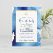 Invitation BAR MITZVAH étoile or bleu aquarelle PHOTO RYAN (Debout devant)