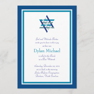 Invitation Bar Mitzvah| Étoile tissée