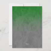 Invitation Bar Mitzvah Étoile verte élégante de David Ombre (Dos)