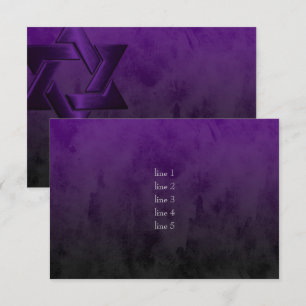 Invitation Bar Mitzvah Étoile violette élégante de David Ombr