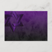 Invitation Bar Mitzvah Étoile violette élégante de David Ombr (Dos)