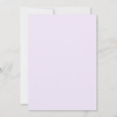 Invitation Bar Mitzvah fleur aquarelle rose et or violet (Dos)