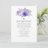 Invitation Bar Mitzvah Fleur Ultra Violet (Debout devant)