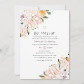 Invitation Bar Mitzvah Floral Pastel (Devant)