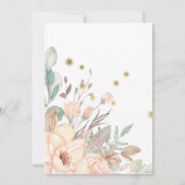 Invitation Bar Mitzvah Floral Rose Pâle (Dos)