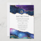 Invitation Bar Mitzvah Galaxie Agate (Devant)