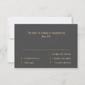Invitation Bar Mitzvah Gold Dark Grey Star de David (Dos)