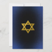 Invitation Bar Mitzvah Gold et Blue (Dos)