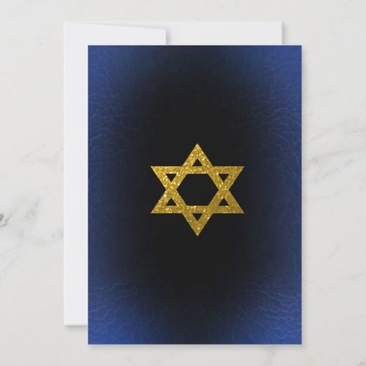 Invitation Bar Mitzvah Gold et Blue (Dos)