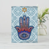 Invitation Bar Mitzvah Hamsa (Debout devant)