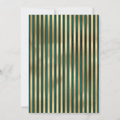 Invitation Bar Mitzvah héraldique sarcelle et or (Dos)