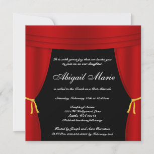 Invitation Bar Mitzvah Hollywood Rideau Rouge