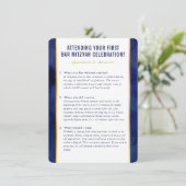 Invitation BAR MITZVAH informations de service conseil bleu o (Debout devant)