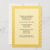 Invitation Bar Mitzvah Invitation Bleu jaune (Dos)