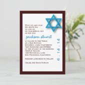 Invitation Bar Mitzvah Jackson (Debout devant)