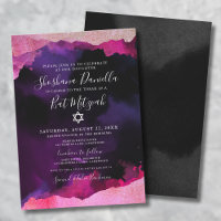 Bar Mitzvah juive aquarelle rose