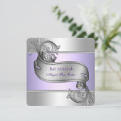 Invitation Bar Mitzvah Lavande Violet (Debout devant)