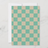 Invitation Bar Mitzvah Mod Rose Vert Menthe Damier (Dos)