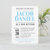 Invitation BAR MITZVAH moderne géométrique empilage sportif b (Debout devant)