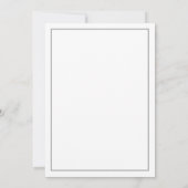 Invitation BAR MITZVAH moderne minimal étoile bordure gris bl (Dos)