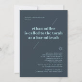 Invitation Bar Mitzvah Moderne Minimaliste (Devant)