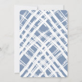 Invitation BAR MITZVAH moderne minimaliste élégant bleu blanc (Dos)