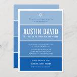 Invitation BAR MITZVAH moderne ombre dégradé cool bleu royal<br><div class="desc">par kat massard >>> kat@simplysweetPAPERIE.com <<< CONTACTEZ-MOI pour un libellé personnalisé ou pour ajouter des lignes en hébreu Aimez le design, mais souhaitez voir quelques changements - un autre jeu de couleurs, un autre produit, ajoutez une photo ou adapté pour une occasion différente - pas de souci contactez-moi - Je...</div>