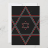 Invitation Bar Mitzvah Noir et Rouge (Dos)