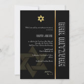 Invitation Bar Mitzvah/noir/or (Devant)