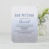 Invitation Bar Mitzvah ombré bleu (Debout devant)