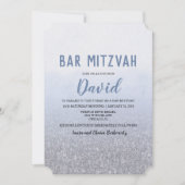 Invitation Bar Mitzvah ombré bleu (Devant)