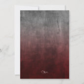Invitation Bar Mitzvah Ombre Grunge Rouge (Dos)