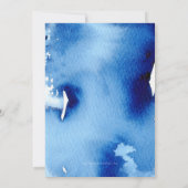 Invitation BAR MITZVAH or stylisé bleu aquarelle IZZY (Dos)