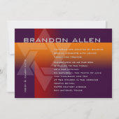 Invitation Bar Mitzvah orange et rouge sur n'importe quelle c (Devant)