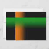 Invitation Bar Mitzvah orange et vert sur n'importe quelle co (Dos)