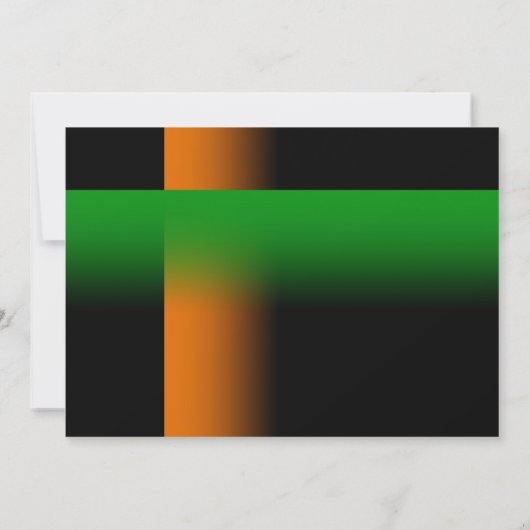 Invitation Bar Mitzvah orange et vert sur n'importe quelle co (Dos)