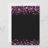 Invitation Bar Mitzvah pailletée violet et or (Dos)