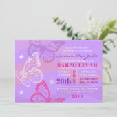 Invitation Bar Mitzvah PAPILLONS & ÉTOILES (Debout devant)