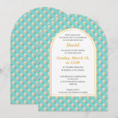 Invitation Bar Mitzvah Perle Élégante (Devant / Derrière)