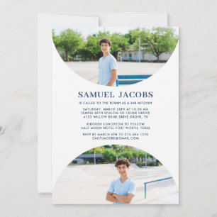 Invitation Bar Mitzvah Photo Moderne