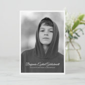 Invitation Bar Mitzvah| Photo personnalisée classique et simp (Debout devant)