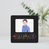 Invitation bar mitzvah PixDezines néons/typographi (Debout devant)